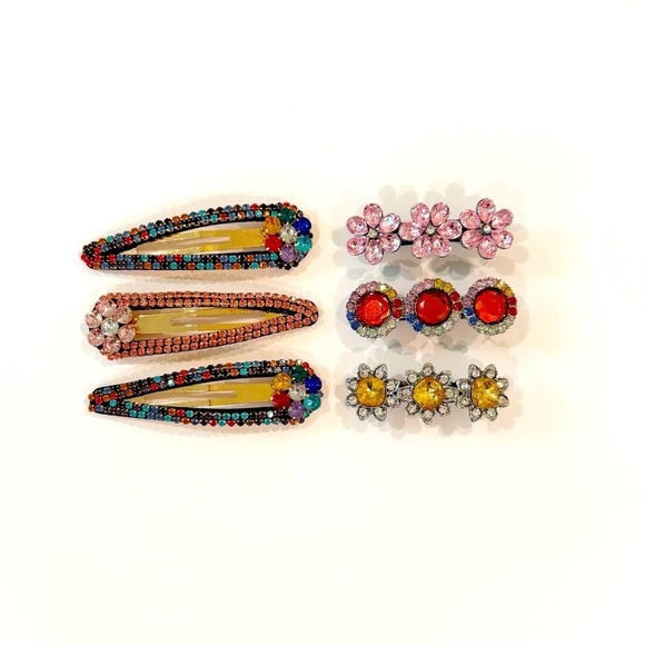 Other - Girls Rhinestone Hair Clip Set